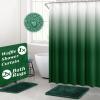 imageBathroom Accessories Set  Beige Bathroom Sets with Shower Curtain and Rugs 14PC Shower Curtain Set with Stainless Steel Hooks Beige Bathroom Sets Complete for HomeWaffle Dark Green