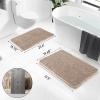 imageBathroom Accessories Set  Beige Bathroom Sets with Shower Curtain and Rugs 14PC Shower Curtain Set with Stainless Steel Hooks Beige Bathroom Sets Complete for HomeBeige
