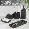 imageBathroom Set  Black Bathroom Accessories Set 5PCS Ceramic Bathroom Accessory Set Bathroom Sets with Soap Dispenser Toothbrush Tumbler Soap Dish Qtip Holder ampamp Vanity TrayBath Set