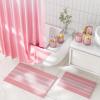 imageBathroom Set Pink Bathroom Accessories Set Glass Bathroom Accessories Pink Bathroom Accessory Diamond Soap Dispenser and Toothbrush Holder Sets for Bathroom DecorPink