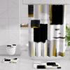 imageBathroom Sets with Shower Curtain and Rugs  Luxury Black Bathroom Accessories Set Shower Curtain Set NonSlip Bathroom Rug Black and Gold Bathroom Decor for HomeBlack