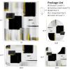 imageBathroom Sets with Shower Curtain and Rugs  Luxury Black Bathroom Accessories Set Shower Curtain Set NonSlip Bathroom Rug Black and Gold Bathroom Decor for HomeBlack