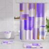 imageBathroom Sets with Shower Curtain and Rugs  Luxury Black Bathroom Accessories Set Shower Curtain Set NonSlip Bathroom Rug Black and Gold Bathroom Decor for HomePurple