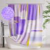 imageBathroom Sets with Shower Curtain and Rugs  Luxury Black Bathroom Accessories Set Shower Curtain Set NonSlip Bathroom Rug Black and Gold Bathroom Decor for HomePurple