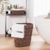 imageBathroom Trash Can with Wicker Storage Baskets12 Liter32Gallon Small Trash Can Handwoven Waste Basket Narrow Small Garbage Can for Bedroom BathroomOffice