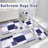 imageBlack Memory Foam Bathroom Rug Sets 5 Piece Absorbent NonSlip Bath Mat with Toilet Lid Cover for Bathroom Extra Thick Water Absorbent Black Bath Rugs for Tub Toilet and FloorNavy Blue