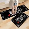 imageBlack and White 2 Pieces Kitchen Runner Rugs Set Non Slip Cushioned Mats for Floor Waterproof Comfort Kitchen Runners Rugs Farmhouse Chef Mats Floor Carpet for SinkLaundry Room