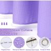 imageGreen Bathroom Accessories Set Bathroom Sets with Shower Curtain and Rugs No Slip Bathroom Rugs Super Absorbent Dark Green Bathroom Sets Complete for HomeWaffle Light Purple