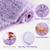 imageGreen Bathroom Accessories Set Bathroom Sets with Shower Curtain and Rugs No Slip Bathroom Rugs Super Absorbent Dark Green Bathroom Sets Complete for HomeLight Purple