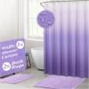 imageGreen Bathroom Accessories Set Bathroom Sets with Shower Curtain and Rugs No Slip Bathroom Rugs Super Absorbent Dark Green Bathroom Sets Complete for HomeWaffle Light Purple