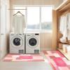 imageKitchen Rugs Sets of 3 Non Slip Washable Kitchen Mats for Floor AntiFatigue Runner Rug with Rubber Backing Waterproof Kitchen Rug Set for Laundry Floor Office HallwayPink
