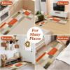 imageKitchen Rugs Sets of 3 Non Slip Washable Kitchen Mats for Floor AntiFatigue Runner Rug with Rubber Backing Waterproof Kitchen Rug Set for Laundry Floor Office HallwayOrange
