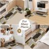 imageKitchen Rugs Sets of 3 Non Slip Washable Kitchen Mats for Floor AntiFatigue Runner Rug with Rubber Backing Waterproof Kitchen Rug Set for Laundry Floor Office HallwayBrown