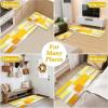 imageKitchen Rugs Sets of 3 Non Slip Washable Kitchen Mats for Floor AntiFatigue Runner Rug with Rubber Backing Waterproof Kitchen Rug Set for Laundry Floor Office HallwayYellow