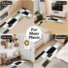 imageKitchen Rugs Sets of 3 Non Slip Washable Kitchen Mats for Floor AntiFatigue Runner Rug with Rubber Backing Waterproof Kitchen Rug Set for Laundry Floor Office HallwayBlack