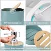 imagePurple Bathroom Set Purple Bathroom Accessories Set with Trash Can 2PCS Soap Dispensers Soap Dish Toothbrush Holder Toothbrush CupToilet Brush Tray and Qtip Holders for Bathroom DecorBathroom Set