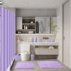 imagePurple Bathroom Set Purple Bathroom Accessories Set with Trash Can 2PCS Soap Dispensers Soap Dish Toothbrush Holder Toothbrush CupToilet Brush Tray and Qtip Holders for Bathroom DecorBathroom SetShower CurtainBath Rugs