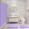 imagePurple Bathroom Set Purple Bathroom Accessories Set with Trash Can 2PCS Soap Dispensers Soap Dish Toothbrush Holder Toothbrush CupToilet Brush Tray and Qtip Holders for Bathroom DecorBathroom SetShower CurtainBath Rugs