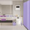 imagePurple Bathroom Set Purple Bathroom Accessories Set with Trash Can 2PCS Soap Dispensers Soap Dish Toothbrush Holder Toothbrush CupToilet Brush Tray and Qtip Holders for Bathroom DecorBathroom SetShower CurtainTowels