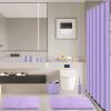 imagePurple Bathroom Set Purple Bathroom Accessories Set with Trash Can 2PCS Soap Dispensers Soap Dish Toothbrush Holder Toothbrush CupToilet Brush Tray and Qtip Holders for Bathroom DecorBathroom SetShower CurtainBath Rugs