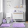 imagePurple Bathroom Set Purple Bathroom Accessories Set with Trash Can 2PCS Soap Dispensers Soap Dish Toothbrush Holder Toothbrush CupToilet Brush Tray and Qtip Holders for Bathroom DecorBathroom SetShower CurtainBath Rugs