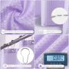imagePurple Bathroom Set Purple Bathroom Accessories Set with Trash Can 2PCS Soap Dispensers Soap Dish Toothbrush Holder Toothbrush CupToilet Brush Tray and Qtip Holders for Bathroom DecorBathroom SetShower CurtainBath Rugs