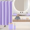 imagePurple Bathroom Set Purple Bathroom Accessories Set with Trash Can 2PCS Soap Dispensers Soap Dish Toothbrush Holder Toothbrush CupToilet Brush Tray and Qtip Holders for Bathroom DecorBamboo Bath SetShower CurtainBath Rugs