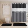 imageShower Curtain Set Beige Bathroom Sets with Shower Curtain and Rugs Glitter Waterproof Shower Curtain with NonSlip Bathroom Rugs for Hotel Shower Bathroom DecorSequin Black