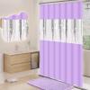 imageShower Curtain Set Beige Bathroom Sets with Shower Curtain and Rugs Glitter Waterproof Shower Curtain with NonSlip Bathroom Rugs for Hotel Shower Bathroom DecorSequin Purple