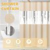 imageShower Curtain Set Beige Bathroom Sets with Shower Curtain and Rugs Glitter Waterproof Shower Curtain with NonSlip Bathroom Rugs for Hotel Shower Bathroom DecorSequin Beige