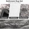 imageShower Curtain Set Beige Bathroom Sets with Shower Curtain and Rugs Glitter Waterproof Shower Curtain with NonSlip Bathroom Rugs for Hotel Shower Bathroom DecorWaffle Grey