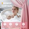 imageShower Curtain Set Beige Bathroom Sets with Shower Curtain and Rugs Glitter Waterproof Shower Curtain with NonSlip Bathroom Rugs for Hotel Shower Bathroom DecorWaffle Pink