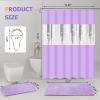 imageShower Curtain Set Beige Bathroom Sets with Shower Curtain and Rugs Glitter Waterproof Shower Curtain with NonSlip Bathroom Rugs for Hotel Shower Bathroom DecorSequin Purple