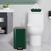 imageSmall Bathroom Trash Can with Lid Soft Close 18 Gallon Stainless Steel Garbage Can with Removable Inner BucketWicker Storage Baskets75Count Trash Bags Slim Step Pedal Trash BinsDark Green