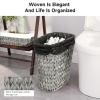 imageWicker Storage Basket  35 Gallon Waterproof Trash Can for Bathroom Bedroom OfficeGrey
