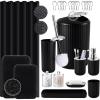 image24 PCS Dark Green Bathroom Accessories Set with Shower Curtain and Rugs Bathroom Sets with Extra Soft and Absorbent Bath Rugs Shower Curtain Bathroom Accessory for BathBathroom SetShower CurtainBath Rugs