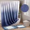 imageShower Curtain Set Beige Bathroom Sets with Shower Curtain and Rugs Glitter Waterproof Shower Curtain with NonSlip Bathroom Rugs for Hotel Shower Bathroom DecorWaffle Navy Blue