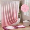 imageShower Curtain Set Beige Bathroom Sets with Shower Curtain and Rugs Glitter Waterproof Shower Curtain with NonSlip Bathroom Rugs for Hotel Shower Bathroom DecorWaffle Pink